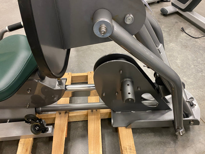 Green and Grey Leg Press Pulley Machine