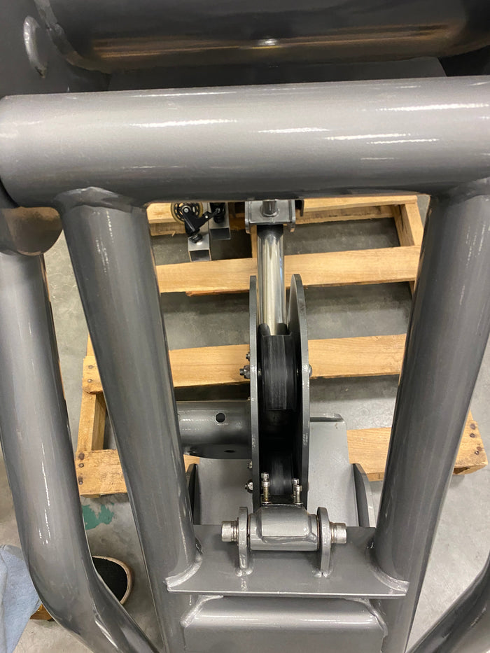 Green and Grey Leg Press Pulley Machine
