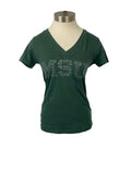 Green MSU Knights Apparel Rhinestone V Neck Women's Size S