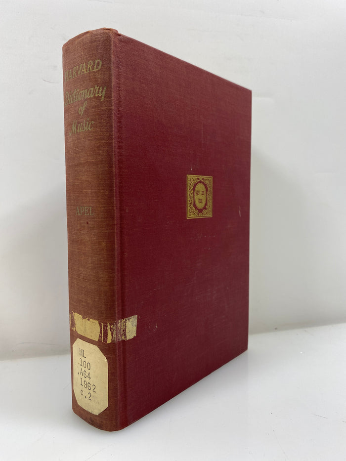 Harvard Dictionary of Music by Apel Ex-library 1964 HC