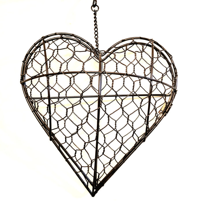 Heart Shape Wreath Kit, wire frame for plants, stylish decor.