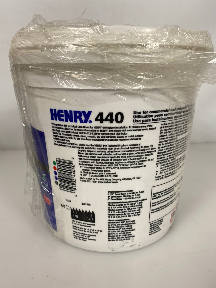 Henry #440 Cove Base Adhesive Pack of 3
