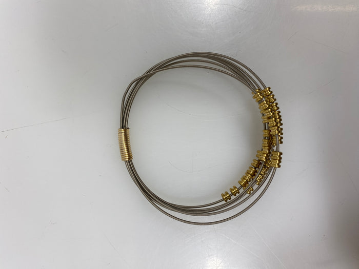 High Strung Wearable Music Gold Beaded Wire Bracelet Set