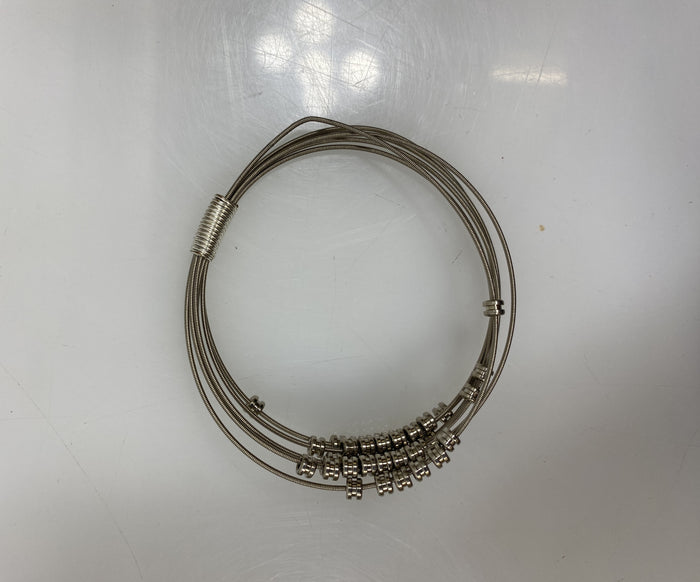 High Strung Wearable Music Silver Beaded Wire Bracelet Set