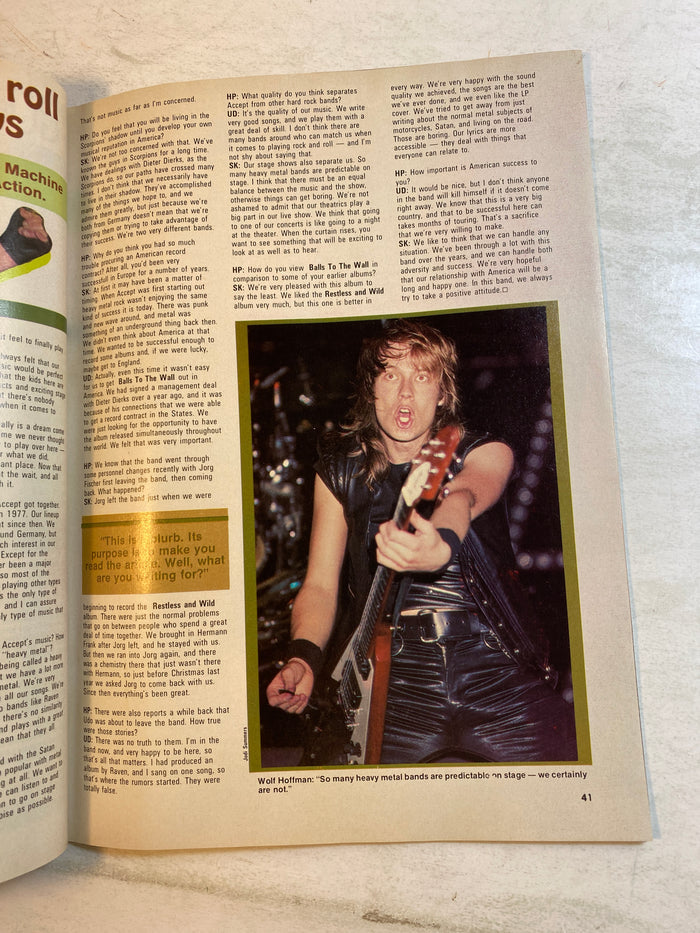 Hit Parader Yearbook Fall 1984 David Lee Roth