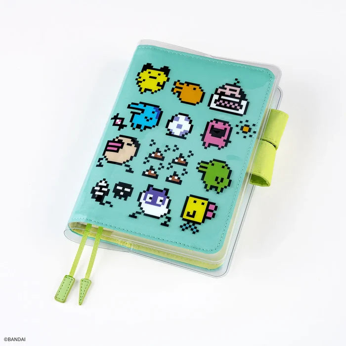 Hobonichi 2026 A6 Planner Cover: Tamagotchi - Cover on Cover for A6 Size (Growth Chart!), shown from the front.