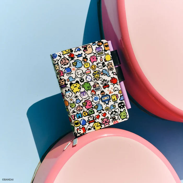 Hobonichi 2026 A6 Planner Cover: Tamagotchi - Tamagotchi Techo Discovered!, detail view of the design.