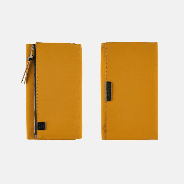 Hobonichi 2026 Weeks Planner Cover: Tragen - Mustard, shown from the front.