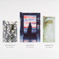 Akiko Miyakoshi Hobonichi Pencil Board for A5 Size (In the Air): the three designs in the series side by side, labelled for A6, A5 and Weeks — In the Air is the A5 board in the centre