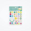 Collect & Collage Collage Stickers (Deco): the sticker sheet in its pale mint header card, printed with coloured dots, rings and small blocks of flat colour
