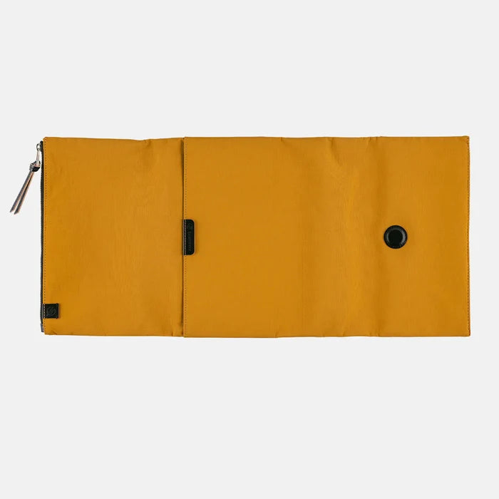 Hobonichi 2026 A5 Cousin Cover: Tragen - Mustard, shown from another angle.