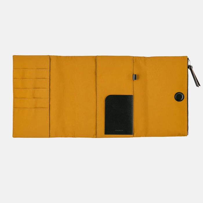 Hobonichi 2026 A5 Cousin Cover: Tragen - Mustard, shown with its details.