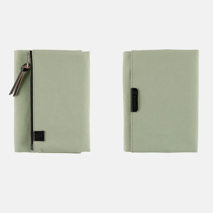 Hobonichi 2026 A6 Planner Cover: Tragen - Oakmoss, shown from the front.
