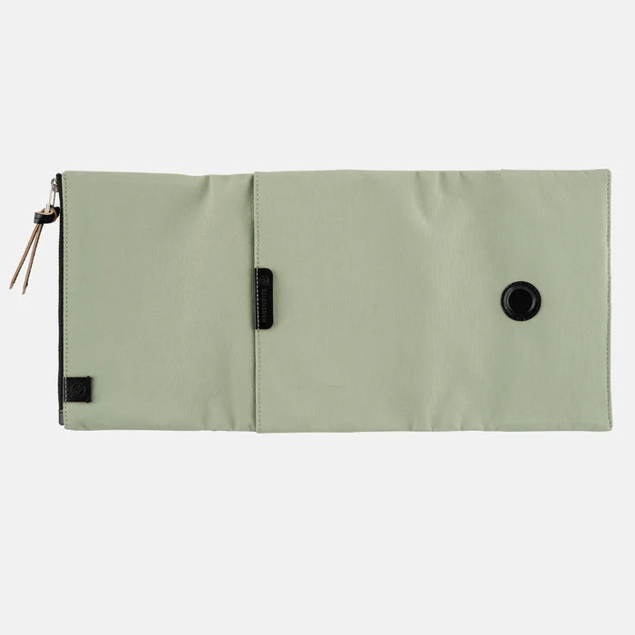 Hobonichi 2026 A6 Planner Cover: Tragen - Oakmoss, shown from another angle.