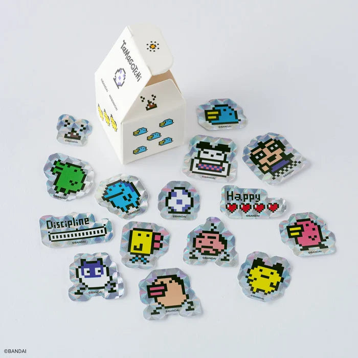 Hobonichi 2026 Accessories: Tamagotchi - Flake Stickers (Set of 3 Boxes), shown from another angle.