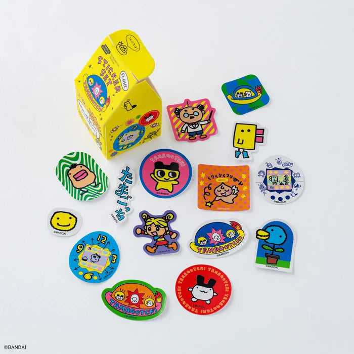 Hobonichi 2026 Accessories: Tamagotchi - Flake Stickers (Set of 3 Boxes), detail view of the design.