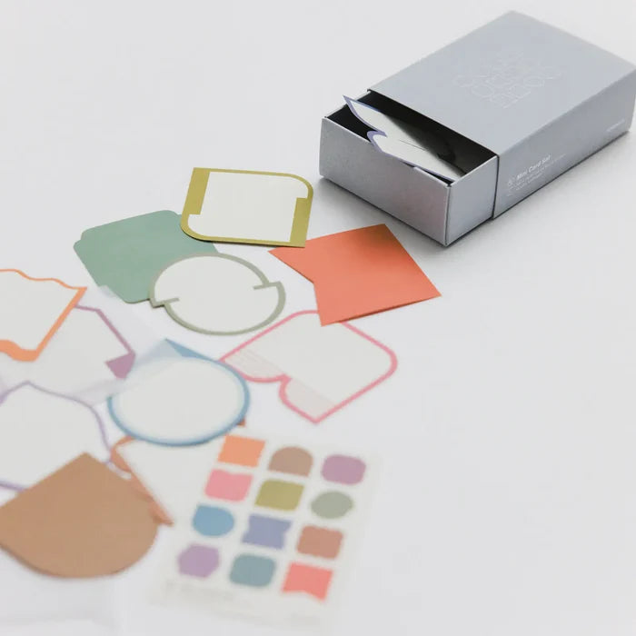 Hobonichi 2026 Accessories: TSUKI no IRO - Mini Card Set, shown from another angle.