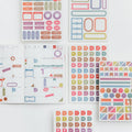 Hobonichi 2026 Accessories: TSUKI no IRO - Sticker Set (Schedule), shown from the front.
