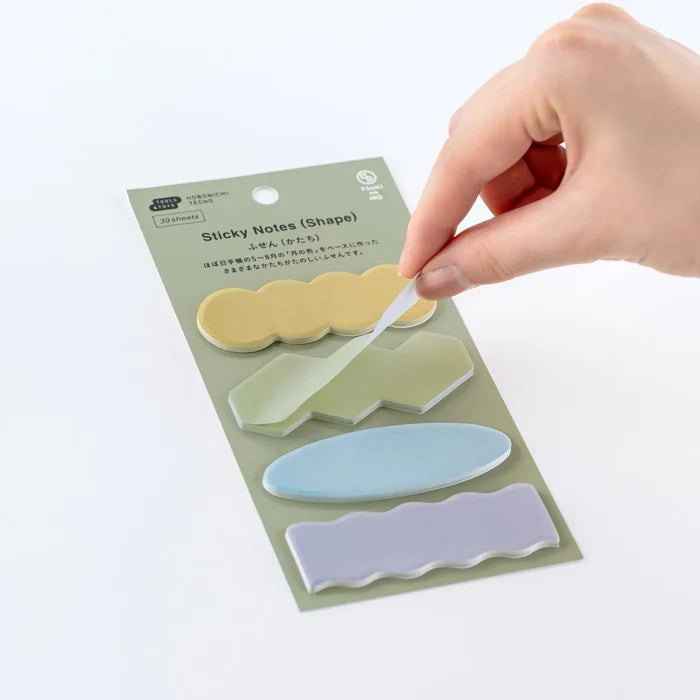 Hobonichi 2026 Accessories: TSUKI no IRO - Sticky Notes (Shape), front view.