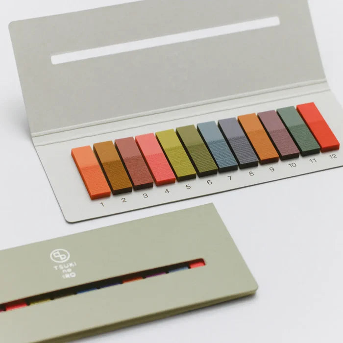 Hobonichi 2026 Accessories: TSUKI no IRO - Translucent Sticky Notes, shown from another angle.