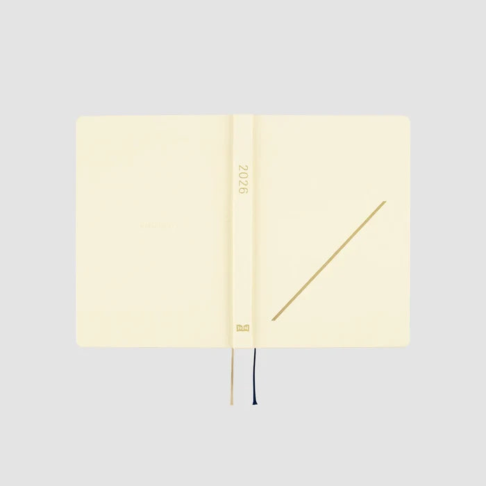 Hobonichi HON A5 2026 Planner: Slash (Ivory), shown from another angle.