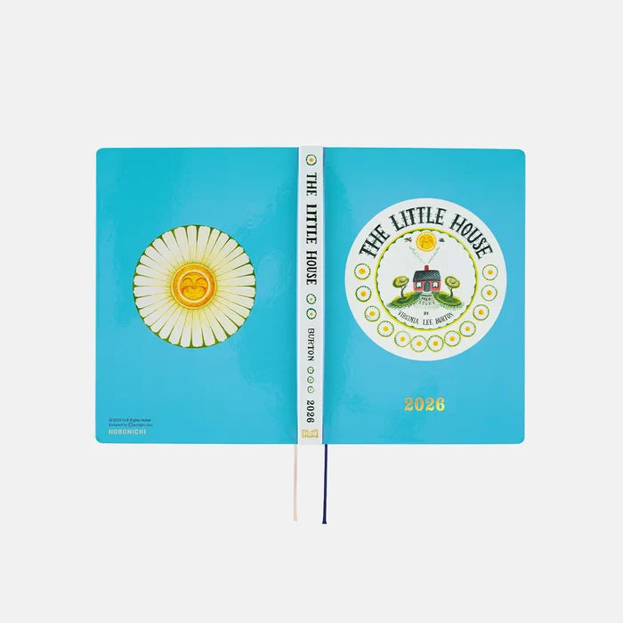 Hobonichi HON A5 2026 Planner: Virginia Lee Burton - The Little House, shown from another angle.