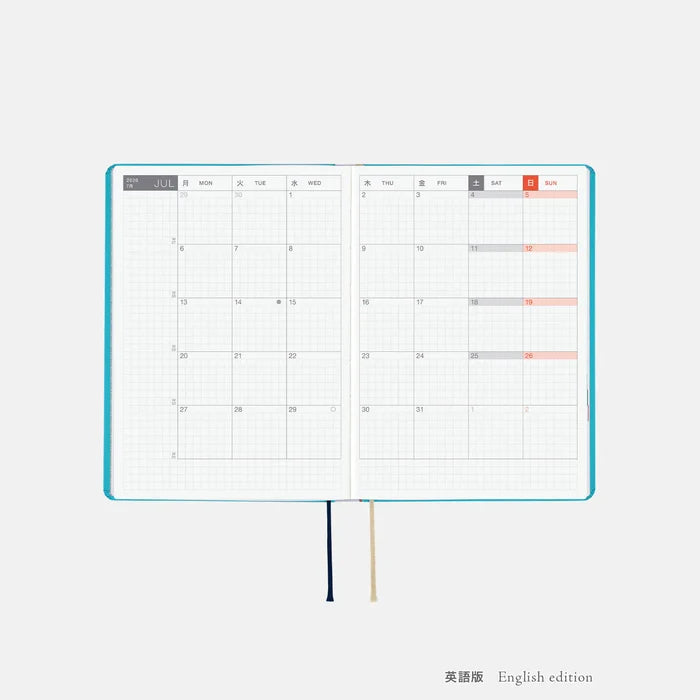Hobonichi HON A6 2026 Planner: Virginia Lee Burton - The Little House, shown with its details.