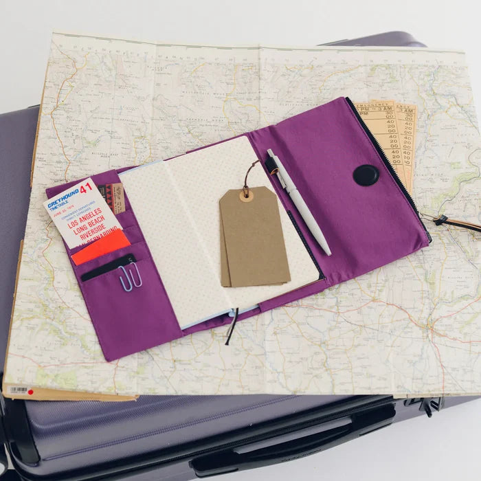 Hobonichi 2026 Weeks Planner Cover: Tragen - Purple, shown in full.