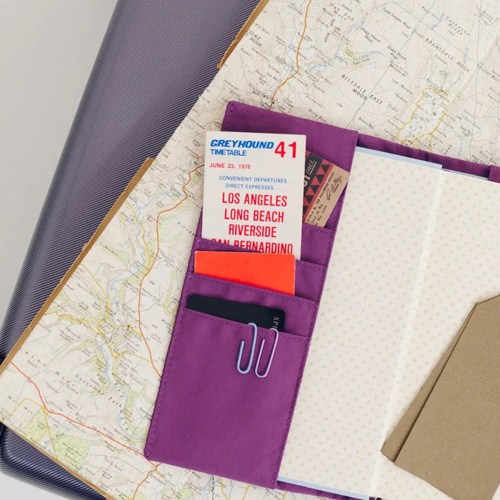 Hobonichi 2026 Weeks Planner Cover: Tragen - Purple, alternate angle.