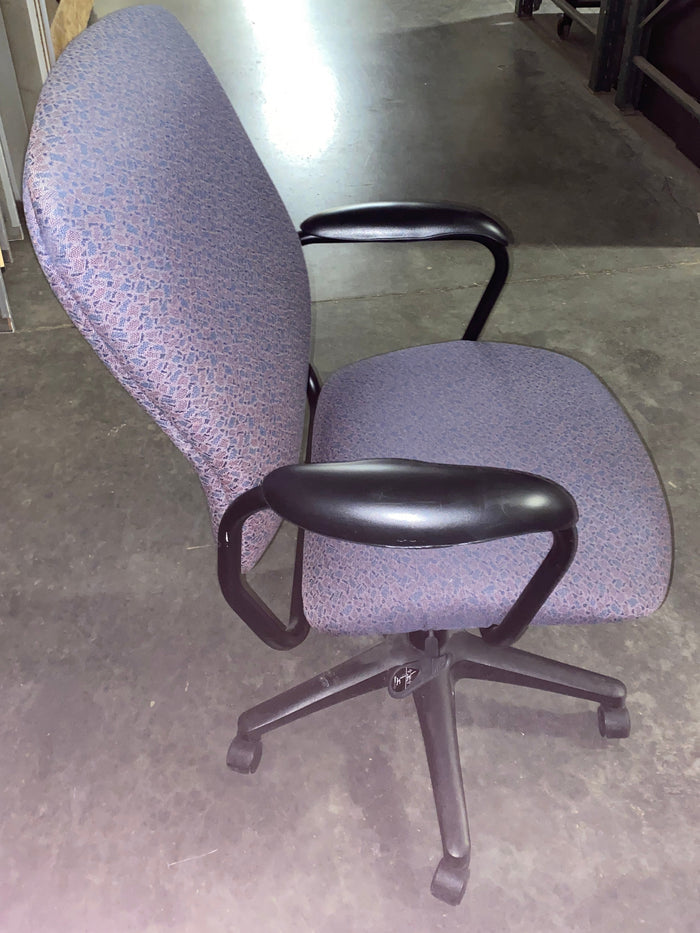 Hon Upholstered Purple Rolling Office Chair