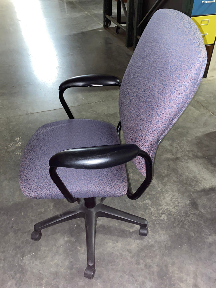 Hon Upholstered Purple Rolling Office Chair