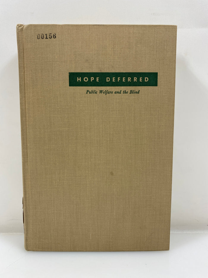Hope Deferred by tenBroek/Matson Ex-library 1959 HC