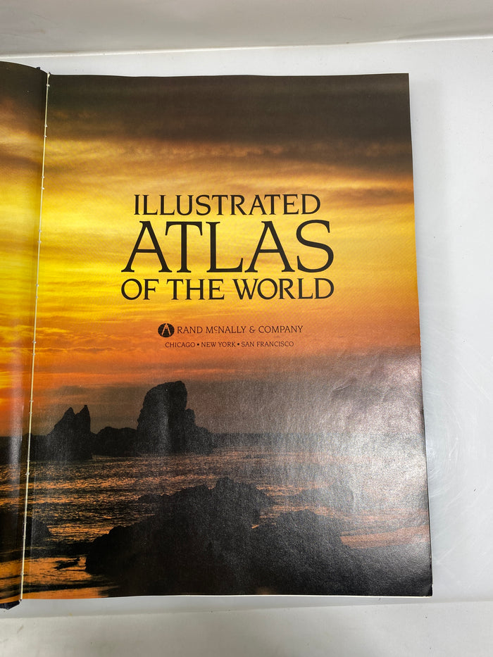 Illustrated Atlas of the World Rand McNally 1985 HCDJ