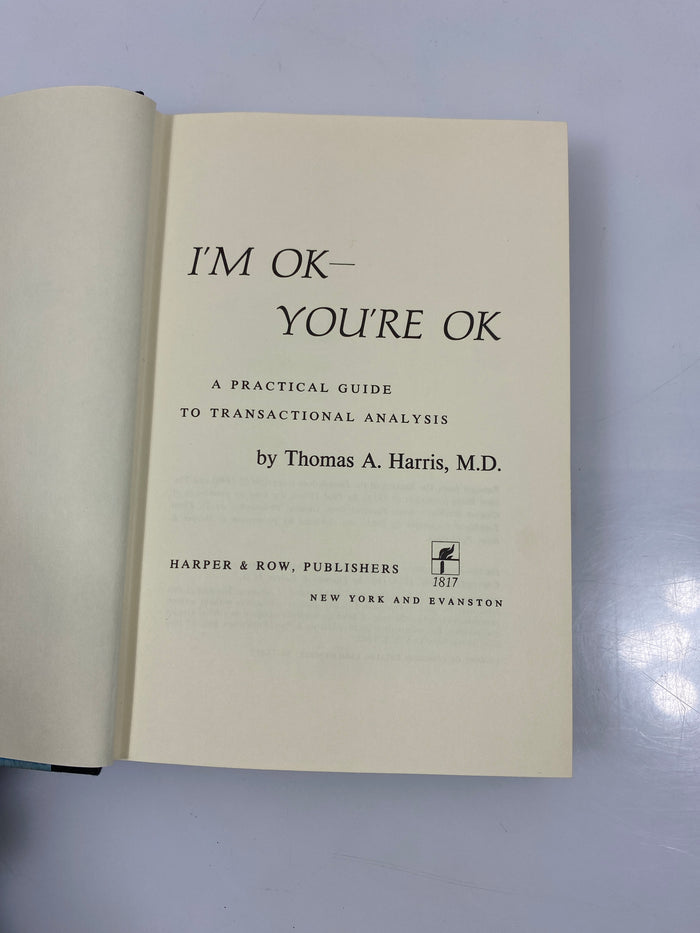 I'm Ok You're Ok by Thomas Harris 1969 HCDJ