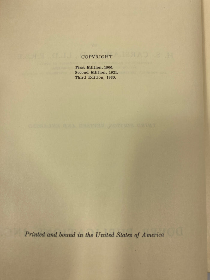 Introduction to the Theory of Fourier's Series and Integrals by Carslaw 1930 SC