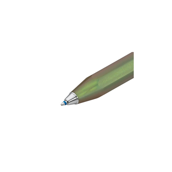 Detail of Kaweco Lunar Sport Ballpoint Pen in shadow green showing precision ballpoint tip.