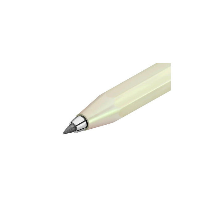 Close-up of Kaweco Lunar Sport Clutch Pencil 3.2mm lead tip and metal mechanism.