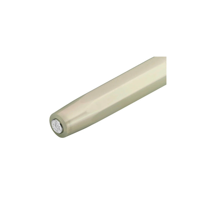 Kaweco Lunar Sport Fountain Pen cap detail in light green finish with octagonal design.
