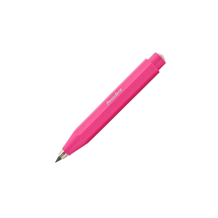 Kaweco Skyline Sport clutch pencil in pink with 3.2mm lead, compact octagonal design.