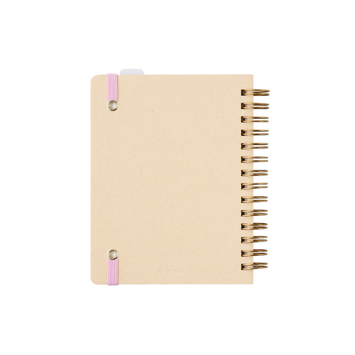 HITOTOKI passport size ring notebook with plain back paper cover.
