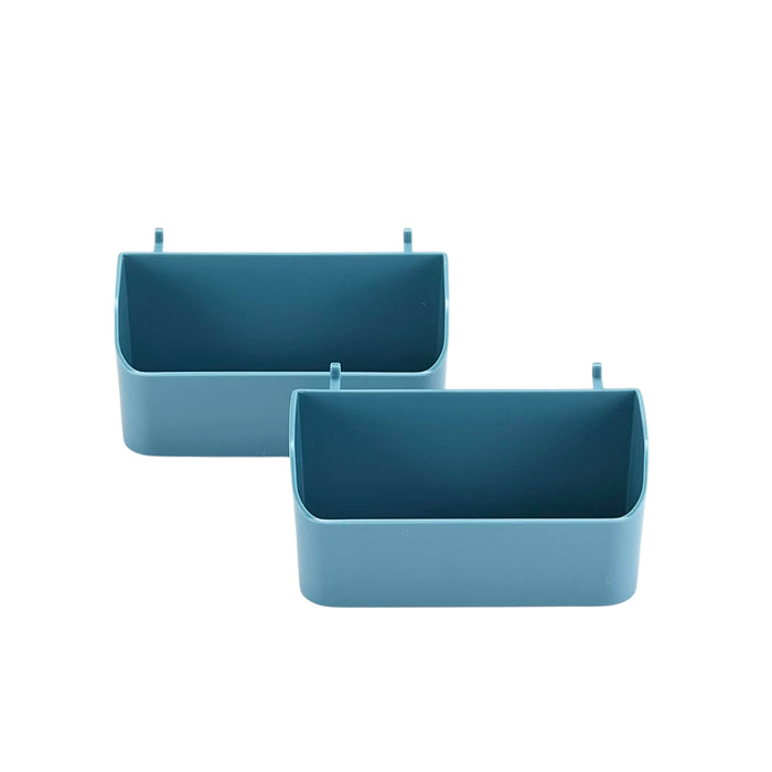 Two PEGGY mini container designed for use with a pegboard organiser.