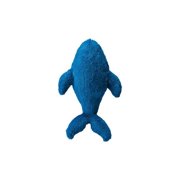 Blue whale Pouzoo animal design cushion pouch shown from above.
