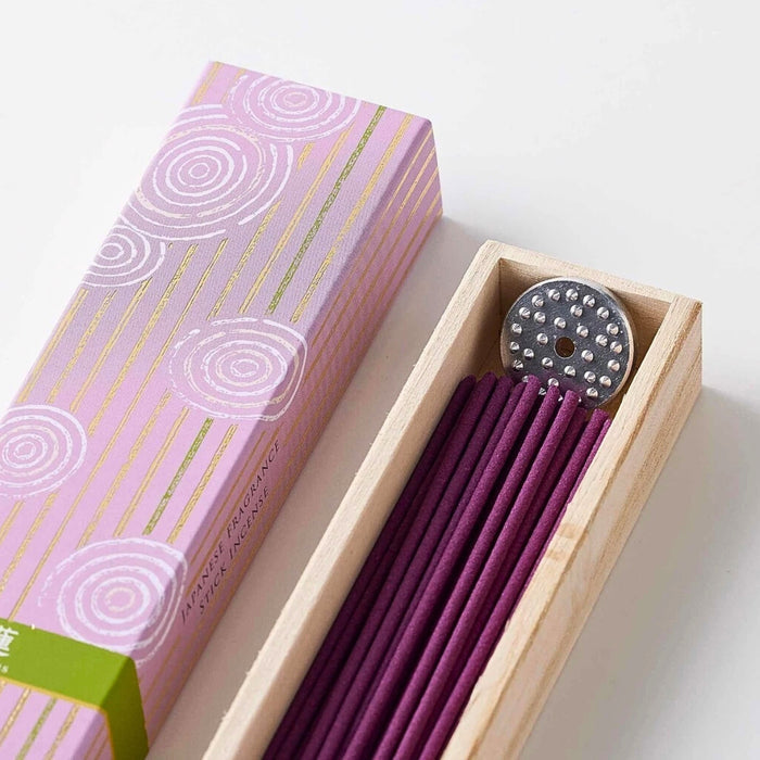Kousaido Hyakurakukou Japanese incense packaging containing 40 long sticks.