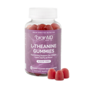 BrainMD L-Theanine Gummies: image of a purple supplement bottle against a transparent background