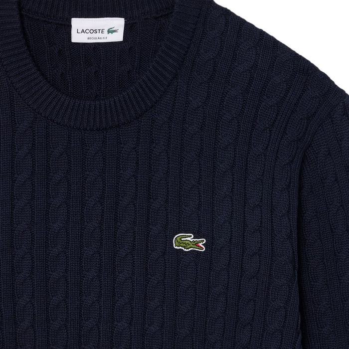 Lacoste Cable Knit Cotton Sweater