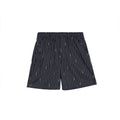 Lacoste Crocodile Print Stripe Cotton Shorts