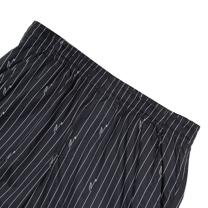 Lacoste Crocodile Print Stripe Cotton Shorts
