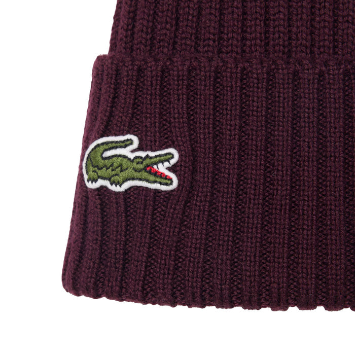 Lacoste Rib Knit Beanie