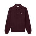 Lacoste Ribbed Cotton Polo Collar Sweatshirt