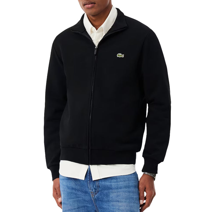 Lacoste Zipped Cotton Fleece Sweatshirt